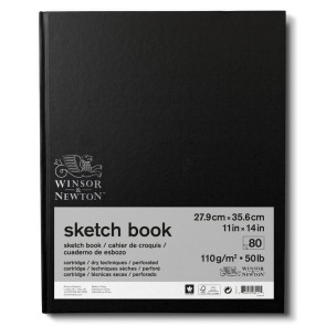 SKETCH BOOK WINSOR & NEWTON 29,7x35,6 80 FF 110 g/m² RIL. LIBRO