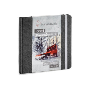 BLOCCO TONED WATERCOLOUR BOOK 14x14 cm 200 g/m² 60 P. GRIGIE