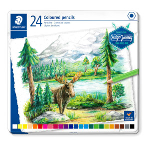 MATITE STAEDTLER ACQUERELLABILI 24 COLORI CASSETTA METALLO