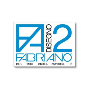 BLOCCO FABRIANO F2 24X33 110 g/m² 20 FOGLI RUVIDI