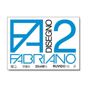 BLOCCO FABRIANO F2 33X48 110 g/m² 12 FOGLI RUVIDI
