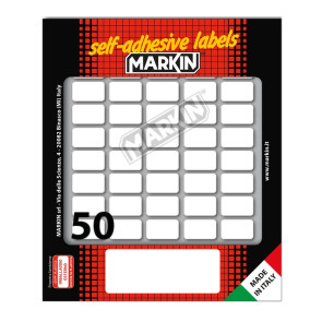 ETICHETTE ADESIVE MARKIN 20x12 mm BUSTA 10 FOGLI 500 ETICHETTE