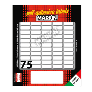ETICHETTE ADESIVE MARKIN 21x8 mm BUSTA 10 FOGLI 750 ETICHETTE