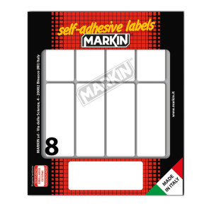 ETICHETTE ADESIVE MARKIN 70x27 mm BUSTA 10 FOGLI 80 ETICHETTE