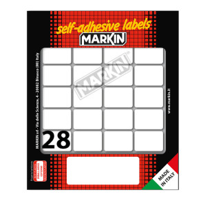 ETICHETTE ADESIVE MARKIN 27x19 mm BUSTA 10 FOGLI 280 ETICHETTE