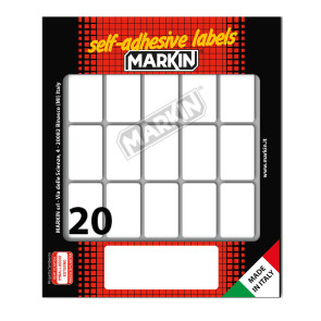 ETICHETTE ADESIVE MARKIN 34x21 mm BUSTA 10 FOGLI 200 ETICHETTE